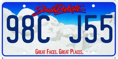 SD license plate 98CJ55