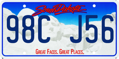 SD license plate 98CJ56