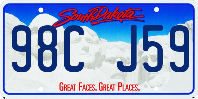 SD license plate 98CJ59