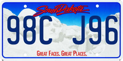 SD license plate 98CJ96