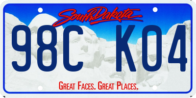 SD license plate 98CK04