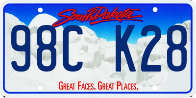SD license plate 98CK28