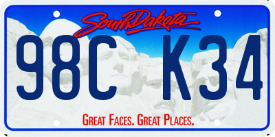 SD license plate 98CK34