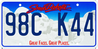SD license plate 98CK44