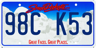 SD license plate 98CK53