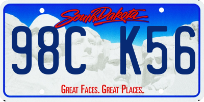 SD license plate 98CK56