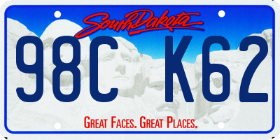 SD license plate 98CK62