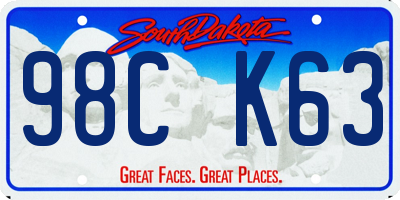SD license plate 98CK63
