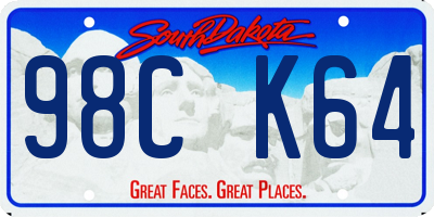 SD license plate 98CK64