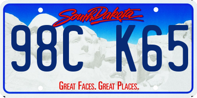 SD license plate 98CK65