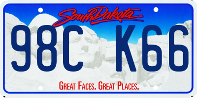 SD license plate 98CK66