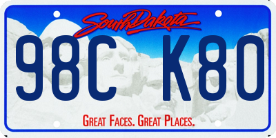 SD license plate 98CK80
