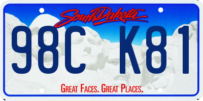 SD license plate 98CK81