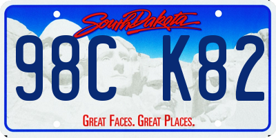 SD license plate 98CK82