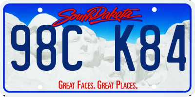 SD license plate 98CK84