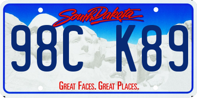 SD license plate 98CK89