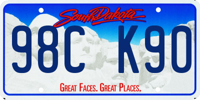 SD license plate 98CK90