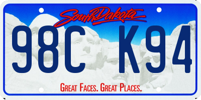 SD license plate 98CK94