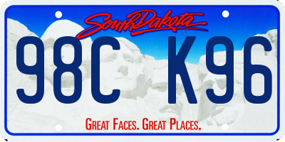 SD license plate 98CK96