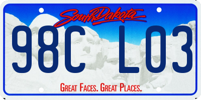 SD license plate 98CL03