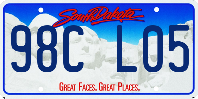 SD license plate 98CL05