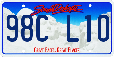 SD license plate 98CL10