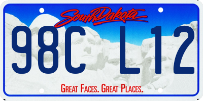 SD license plate 98CL12