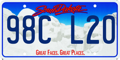 SD license plate 98CL20