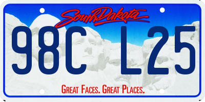 SD license plate 98CL25