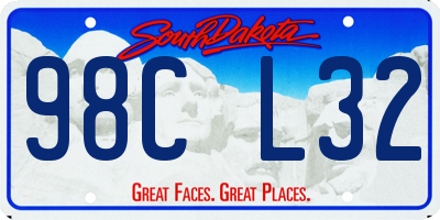 SD license plate 98CL32