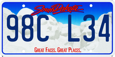 SD license plate 98CL34