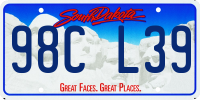 SD license plate 98CL39