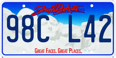 SD license plate 98CL42