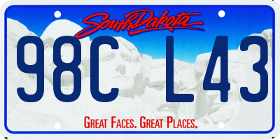 SD license plate 98CL43