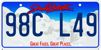 SD license plate 98CL49