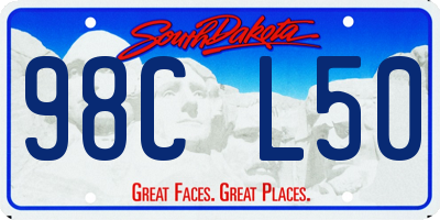 SD license plate 98CL50