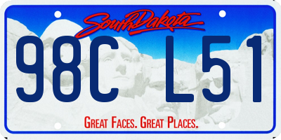 SD license plate 98CL51