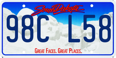 SD license plate 98CL58