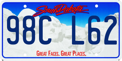 SD license plate 98CL62