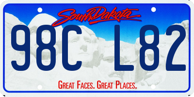 SD license plate 98CL82