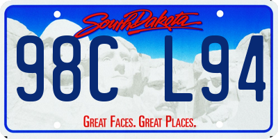 SD license plate 98CL94