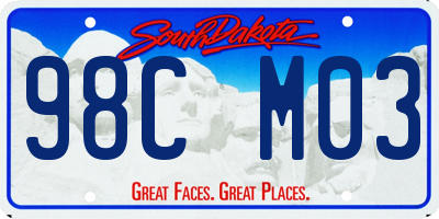 SD license plate 98CM03