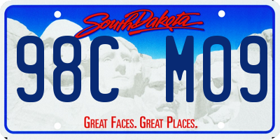 SD license plate 98CM09