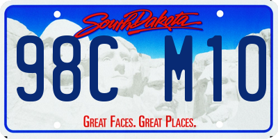 SD license plate 98CM10