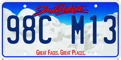 SD license plate 98CM13