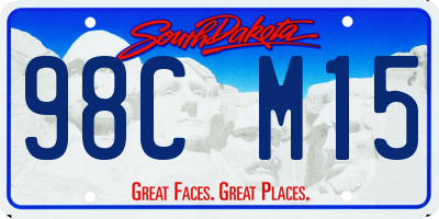 SD license plate 98CM15