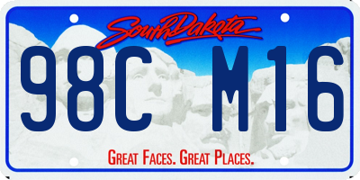 SD license plate 98CM16