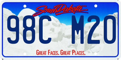 SD license plate 98CM20