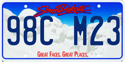 SD license plate 98CM23