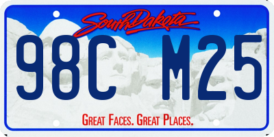 SD license plate 98CM25